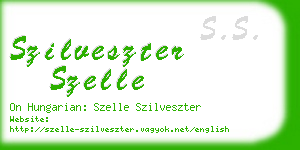 szilveszter szelle business card